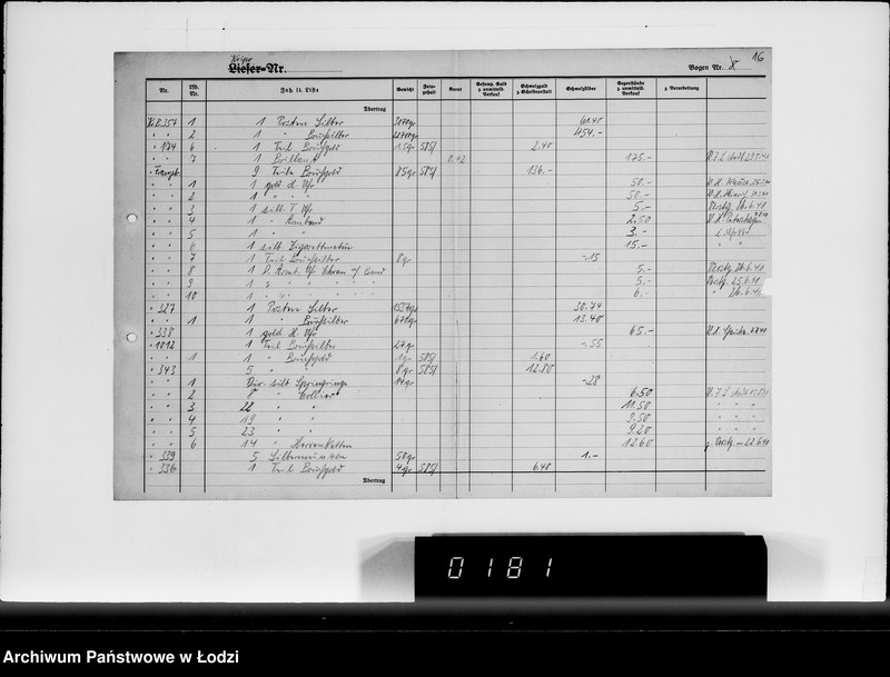 Obraz 20 z jednostki "Beschlagnahme Kripo.[Kartoteka skonfiskowanych kosztowności]"