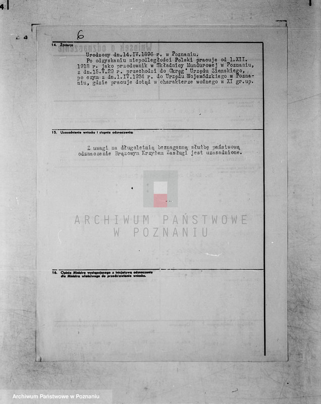 Obraz 11 z jednostki "/Wnioski o odznaczenia/"