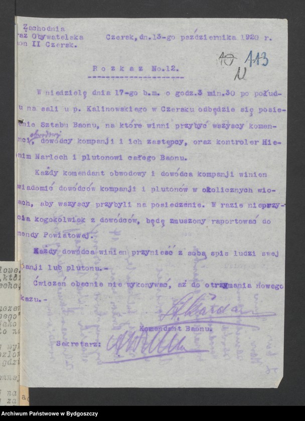 image.from.unit.number "[Raporty Kompani Rytel Zachodniej Straży Obywatelskiej - rozkazy Komendy Powiatowej w Chojnicach, Baonu II Czersk. Spis członków Zachodniej Straży Obywatelskiej Kompani Rytel]"