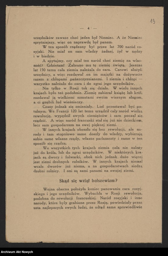 image.from.unit.number "Włościański Związek Oświaty - prośby o pomoc i poparcie, wydawnictwa - broszury antykomunistyczne"
