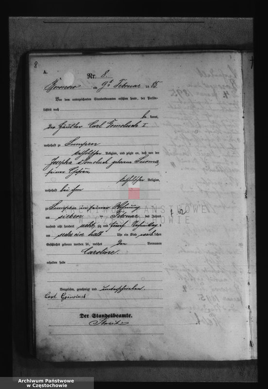 image.from.unit.number "[Pierwopis aktów urodzeń z 1885 roku]."