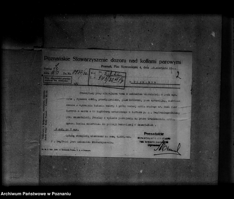 Obraz 7 z jednostki "Tartak J. Degórskiego w Pniewach powiat szamotulski nr woj. kotła 32"