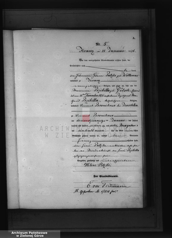 Obraz 9 z jednostki "Geburts-Haupt-Register"