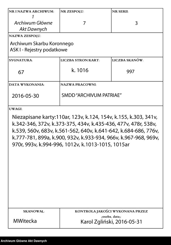 image.from.unit.number "Rejestry pogłównego generalnego woj. sandomierskiego."