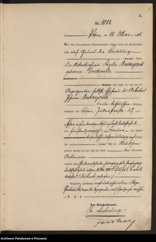 Obraz 9 z jednostki "Księga miejscowa urodzeń tom III"