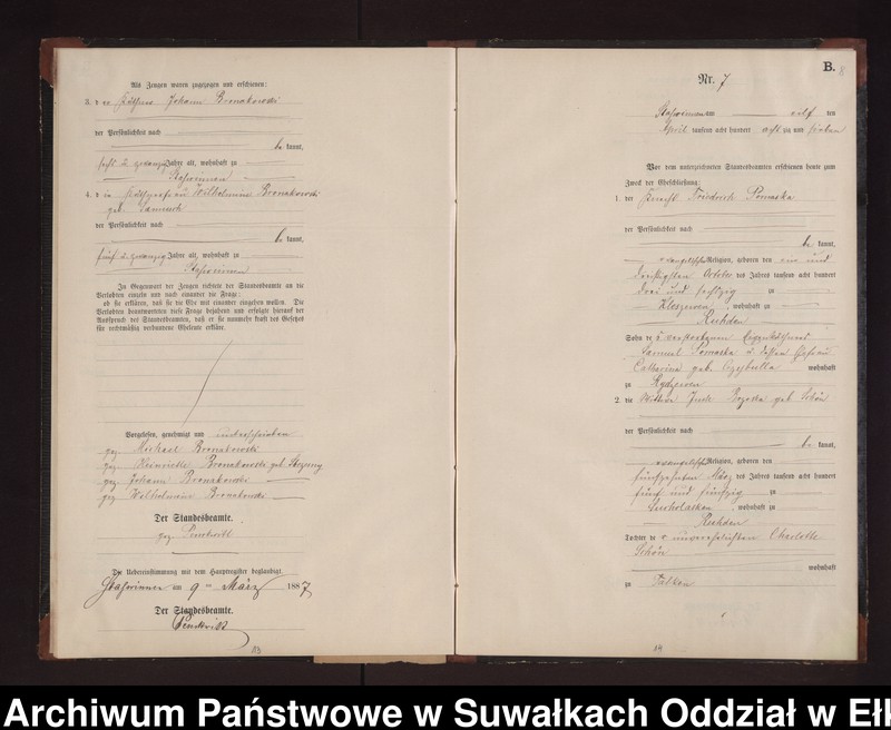 image.from.unit.number "Heiraths-Neben-Register des Preussischen Standes-Amtes Stasswinnen Kreis Loetzen"