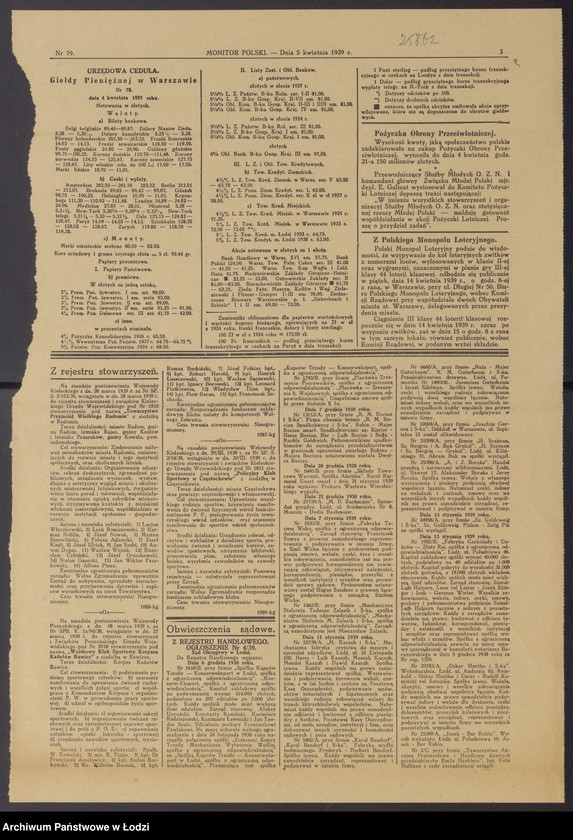 Obraz 11 z jednostki "Estera Sznycer – wyrób i sprzedaż towarów włokienniczych"