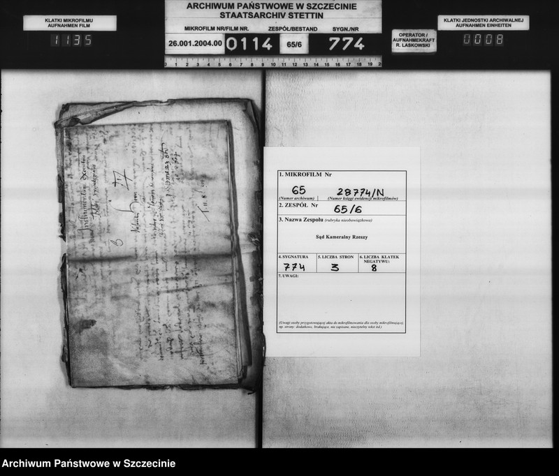 image.from.unit.number "Valentin v. Horn zu Schlatkow / Herzog Philipp Julius v. Pommern: Schuldforderung."