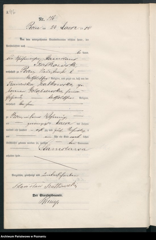 Obraz 19 z jednostki "Księga urodzeń t. II"