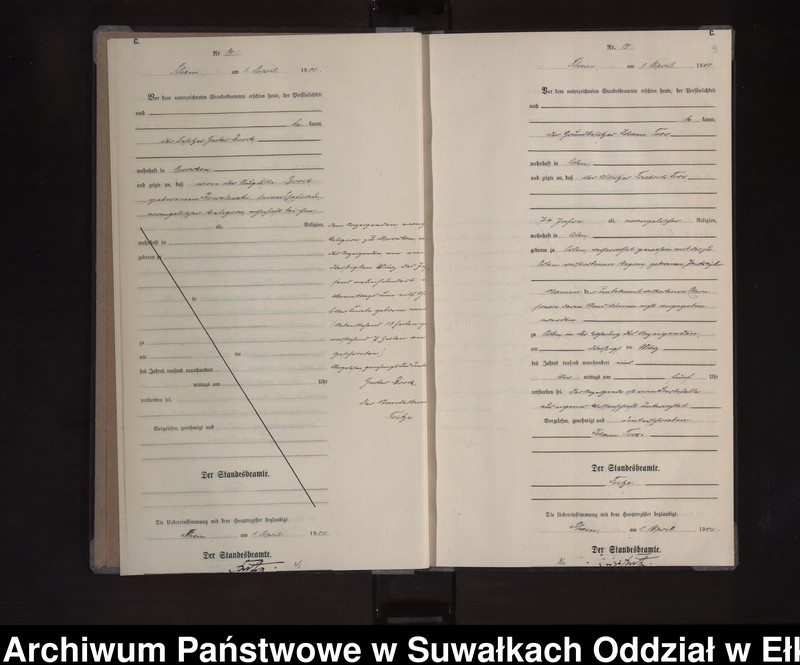 image.from.unit.number "Sterbe-Neben-Register des Königlichen Preussischen Standes-Amtes Orlen Kreis Loetzen"