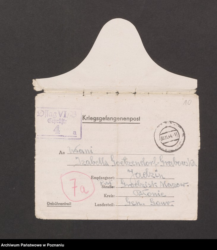 Obraz 13 z jednostki "Materiały dotyczące śmierci Tadeusza Goetzendorf-Grabowskiego w Oflagu VIB w Dössel"