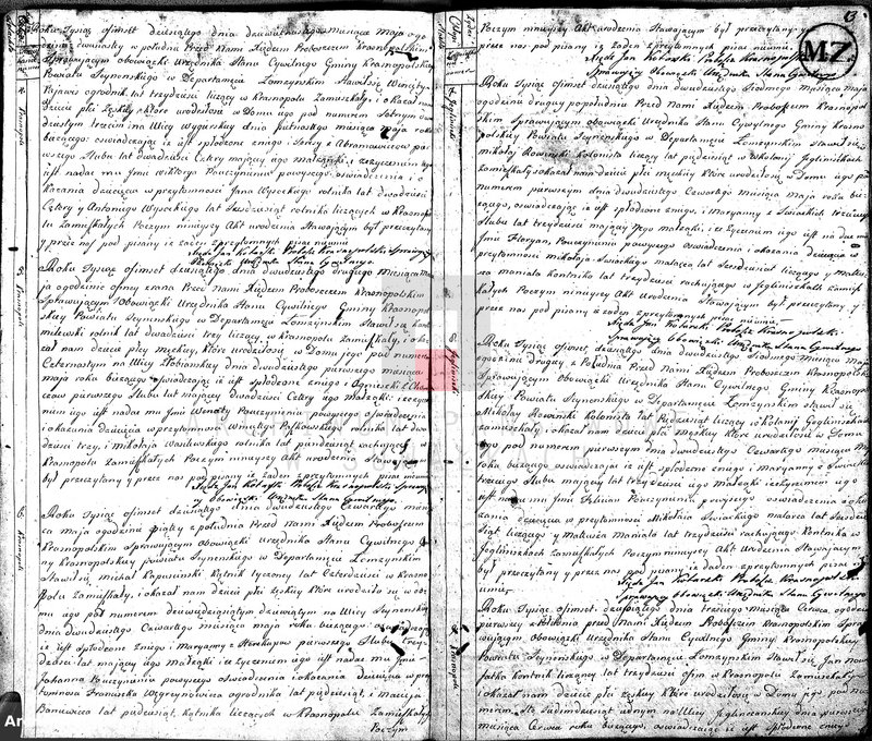 image.from.unit.number "Akta Cywilne Urodzonych Gminy Krasnopolskiey od R.1810 1 Maja do Roku 1811 1 Maja."