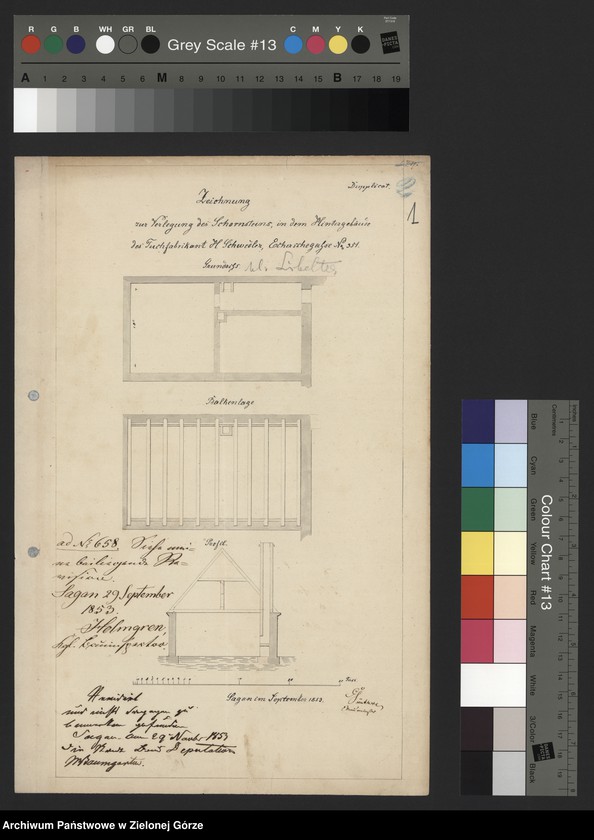 Obraz 3 z jednostki "Eckerschestrasse. Verlegung des Schornsteins in dem Hintergebäude. H. Schweder. "