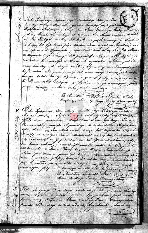 image.from.unit.number "Akta Zeszłych Gminy Krasnopolskiey R-ku 1823. Powiat Seyneński. Województwo Augstowskie."
