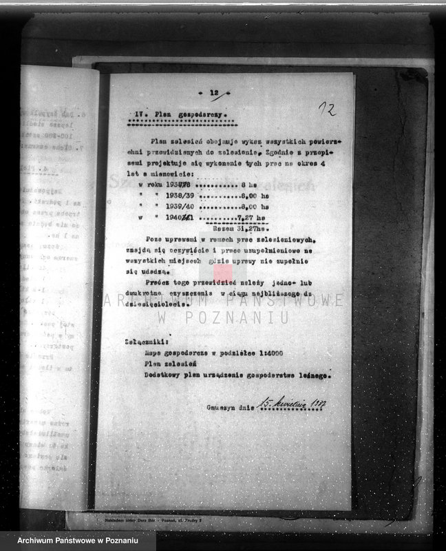 Obraz 16 z jednostki "Dodatkowy plan urządzenia gospodarstwa leśnego dla lasu majętności Grzuszyn powiat szamotulski"