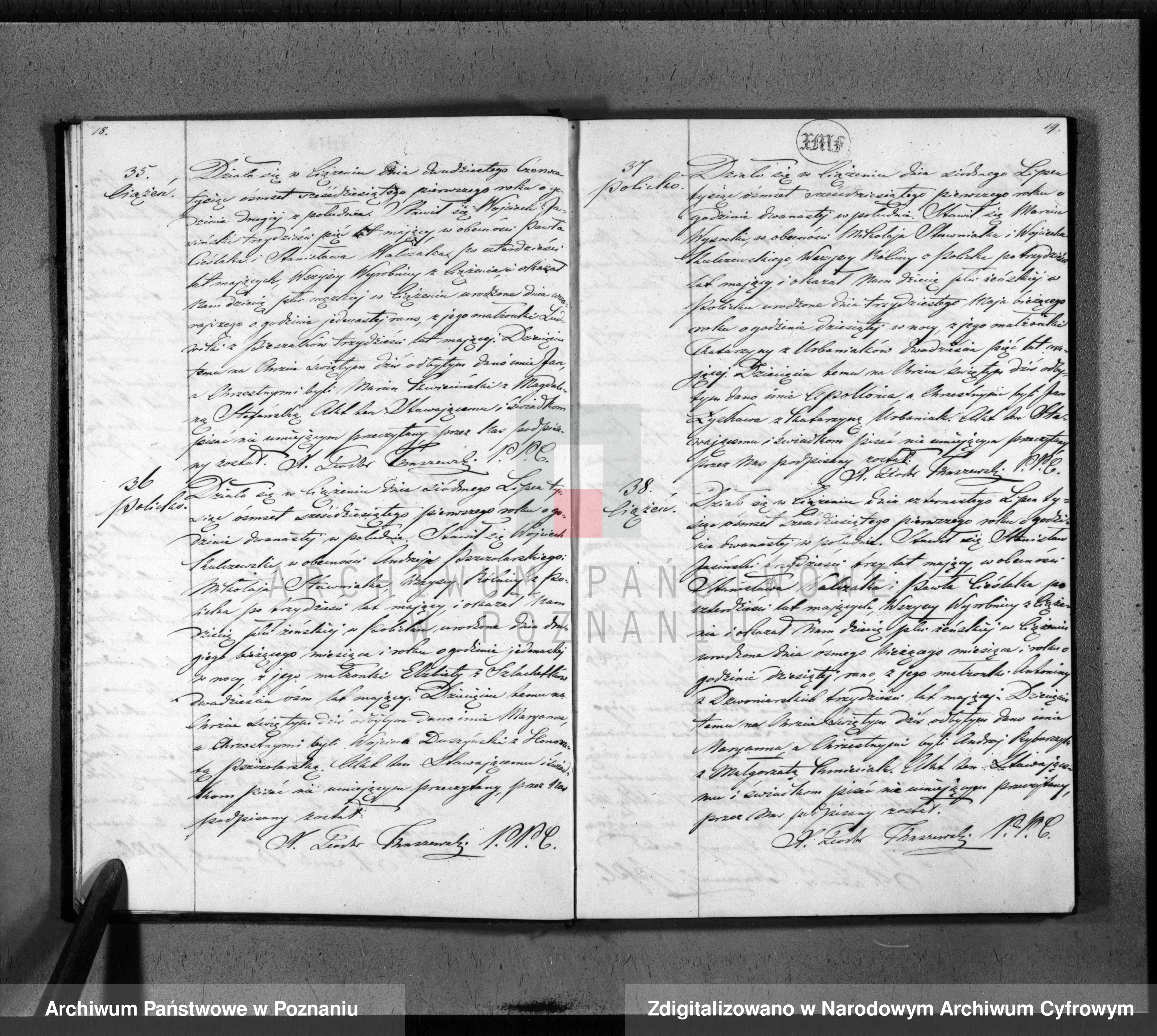 Skan z jednostki: Księga urodzonych, ślubów i zmarłych