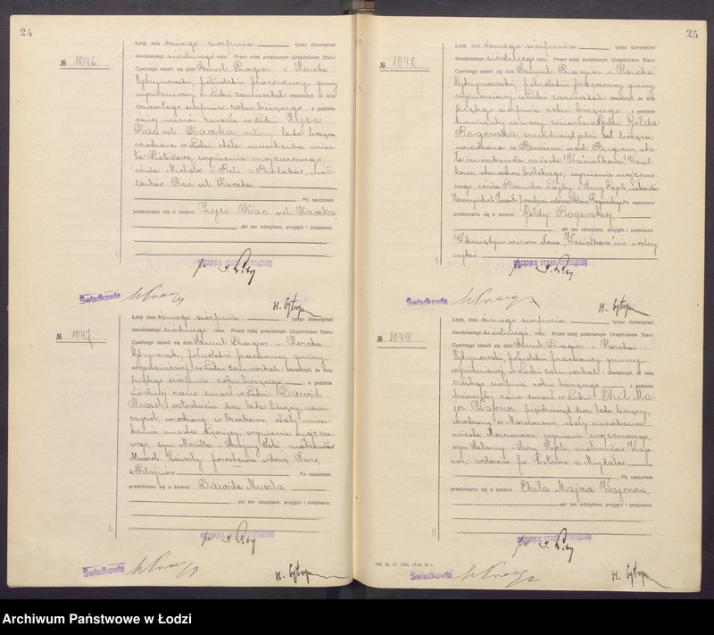 Obraz 15 z jednostki "Akta zgonów od numeru 1000 do numeru 1868"