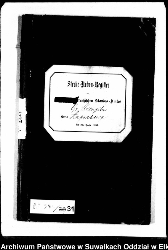 image.from.unit.number "Sterbe-Neben-Register des Preussischen Standes-Amtes Gr. Strengeln Kreis Angerburg"