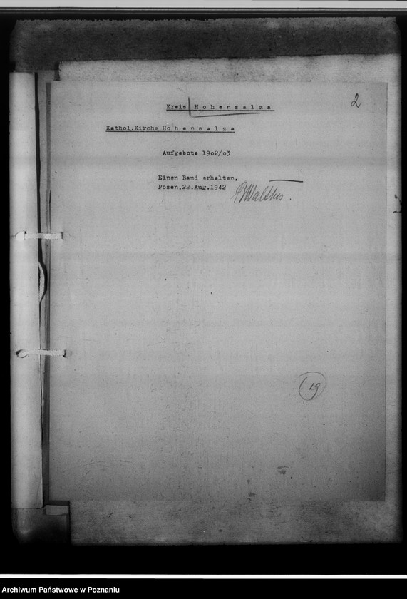 Obraz 6 z jednostki "Einziehungsprotokolle [ksiąg kościelnych] Hohensalza-Stadt [miasto Inowrocław]"