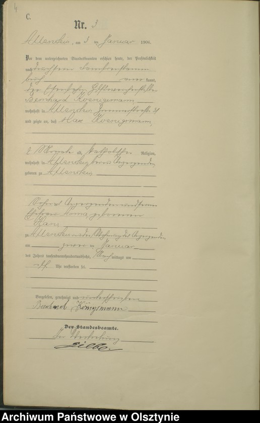 image.from.unit.number "Sterbe-Haupt-Register Tom I, Nr 1-397"