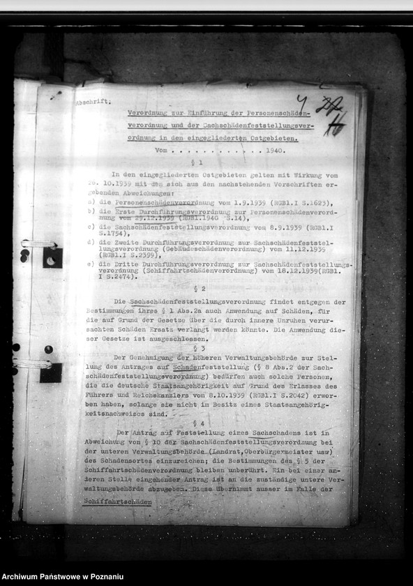 Obraz 8 z jednostki "Anwendung der Personenschädenverordnung auf Polen"