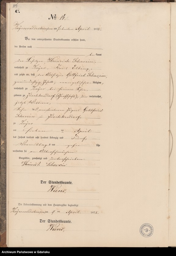 Obraz 17 z jednostki "Księga zgonów"