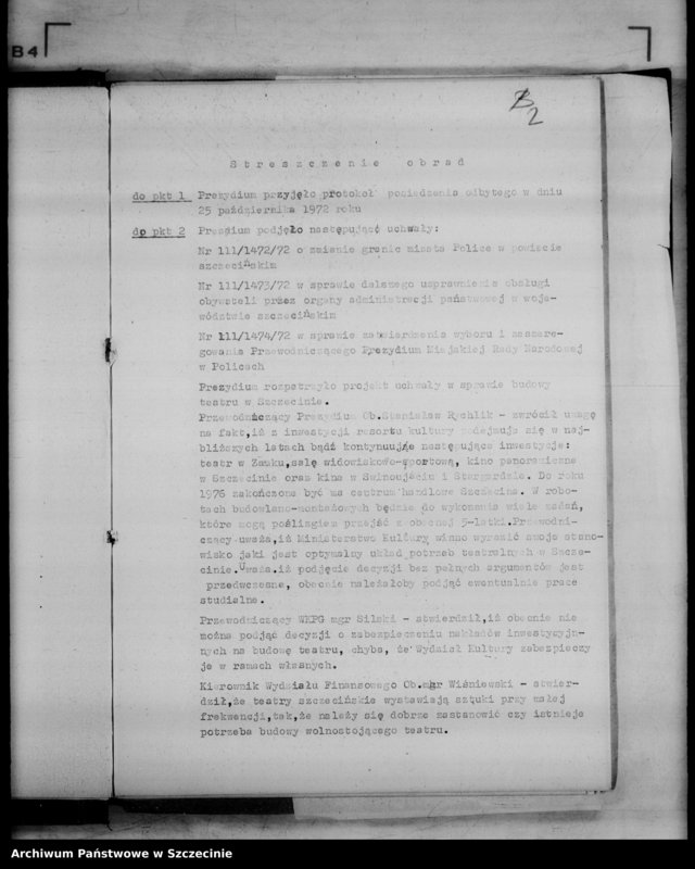 image.from.unit.number "Protokół posiedzenia Prezydium Wojewódzkiej Rady Narodowej  nr 111, miesiąc listopad"