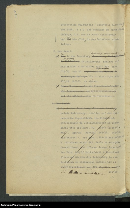 image.from.unit.number "Antrag auf Sicherstellung hilfsw. Verleihung u. Wasserrechten und deren Eintragung in das Wasserbuch für das Steinkohlenbergwerk Cons. Seegen-Gottes-Grube zu Altwasser Kr. Waldenburg i. Schl. Tiefbau-Schacht-Anlage I+II"