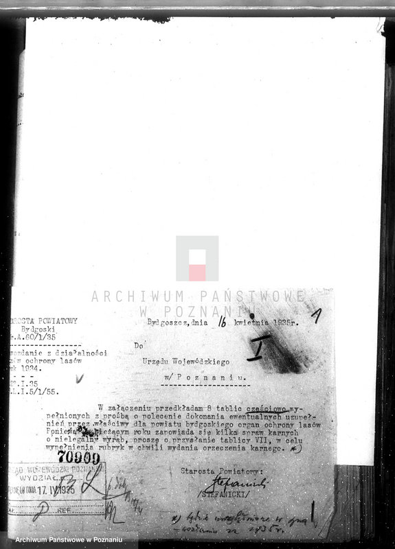image.from.unit.number "Sprawozdanie z działalności organów ochrony lasów za rok 1934"