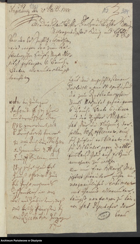 image.from.unit.number "Wegen der auf Erbpacht auszuthuenden Sechs Bruchbeete bey den Rastenburgschen Amts Hospital"