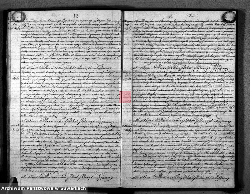 image.from.unit.number "Duplikat aktów urodzenia małżeństw zejscia Parafii Lejpuny R. 1853"