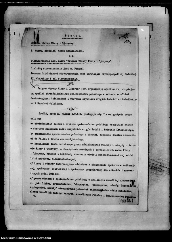 Obraz 12 z jednostki "/Związek Obrony Wiary i Ojczyzny w Poznaniu/"