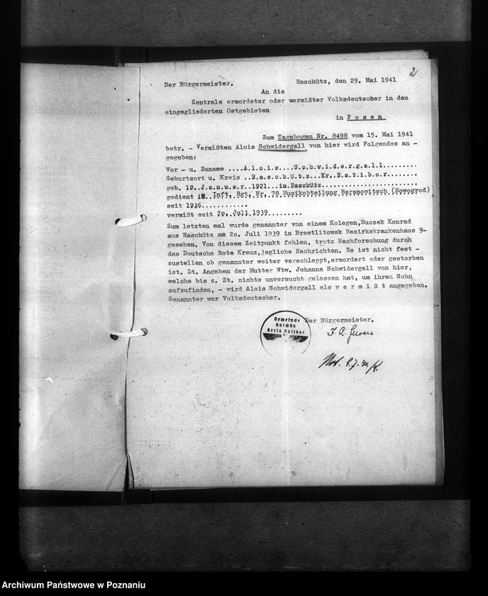 Obraz 6 z jednostki "Amtliche Meldungen Kreis Ratibor O/ S (Raciborz)"