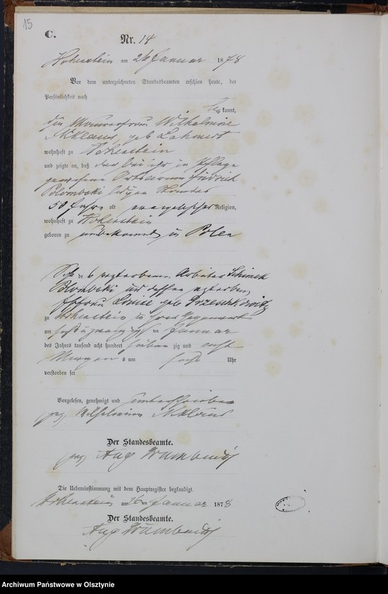 image.from.unit.number "Sterbe-Neben-Register Nr 1 - 77"