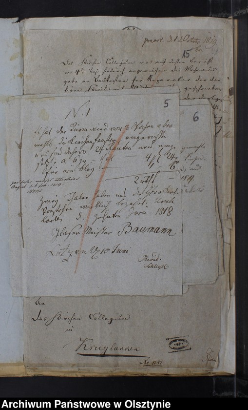 Obraz 7 z jednostki "Jahres Bau Rechnung der Kirche zu Kruklanken"