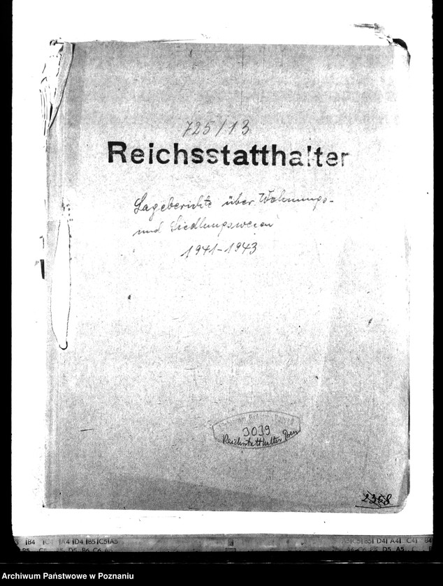 Obraz 4 z jednostki "Lageberichte über Wohnungs - und Siedlungswesen"