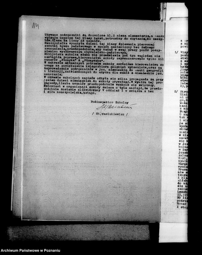 Obraz 17 z jednostki "Prywatna Szkoła Powszechna z niemieckim językiem nauczania Ryczywół powiat Oborniki"