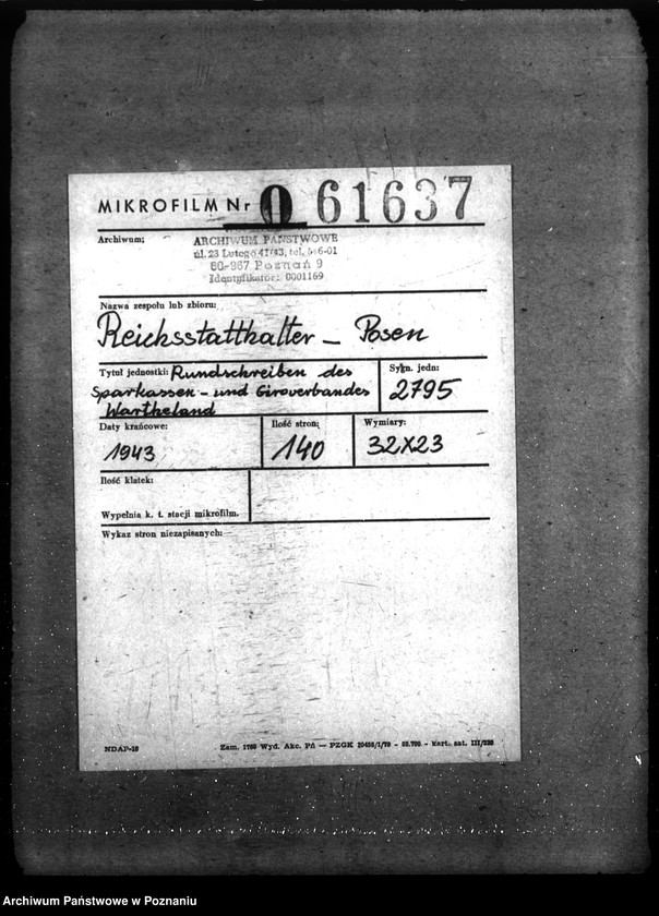 Obraz 2 z jednostki "Rundschreiben des Sparkassen- und Giroverbandes Wartheland"