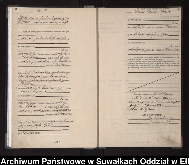 image.from.unit.number "Heiraths-Haupt-Register des Königlichen Preussischen Standes-Amtes Nikolaiken Kreis Sensburg"
