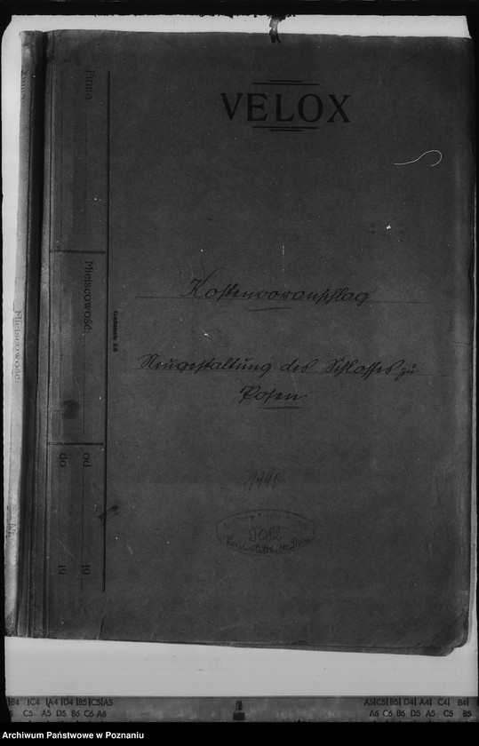 Obraz 4 z jednostki "Kostenvoranschlag. Neugestaltung des Schlosses zu Posen"