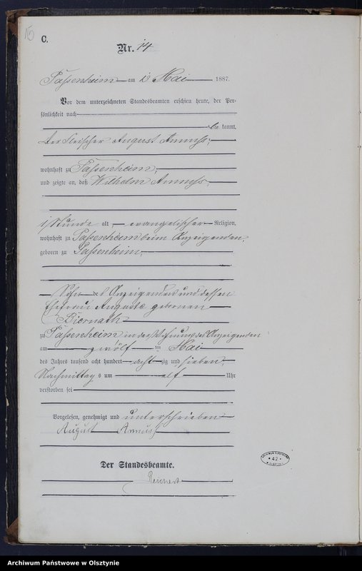 image.from.unit.number "Sterbe-Haupt-Register Nr 1 - 49"