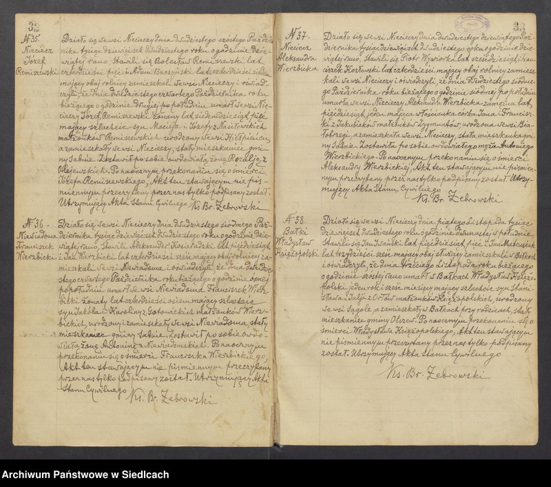 image.from.unit.number "Unikat aktów zmarłych z Parafii Nieciecz od 1919 roku do 1935 roku"