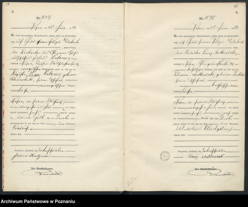 Obraz 10 z jednostki "Księga miejscowa urodzeń"