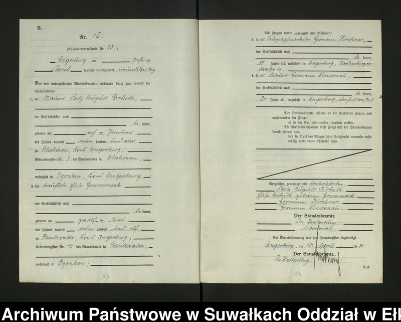image.from.unit.number "[Heirats - Register (Neben - Register) Standesamt Angerburg einschl. der Bezirke, Gr. Strengeln, Prinowen und Kehlen Kreis Angerburg]"