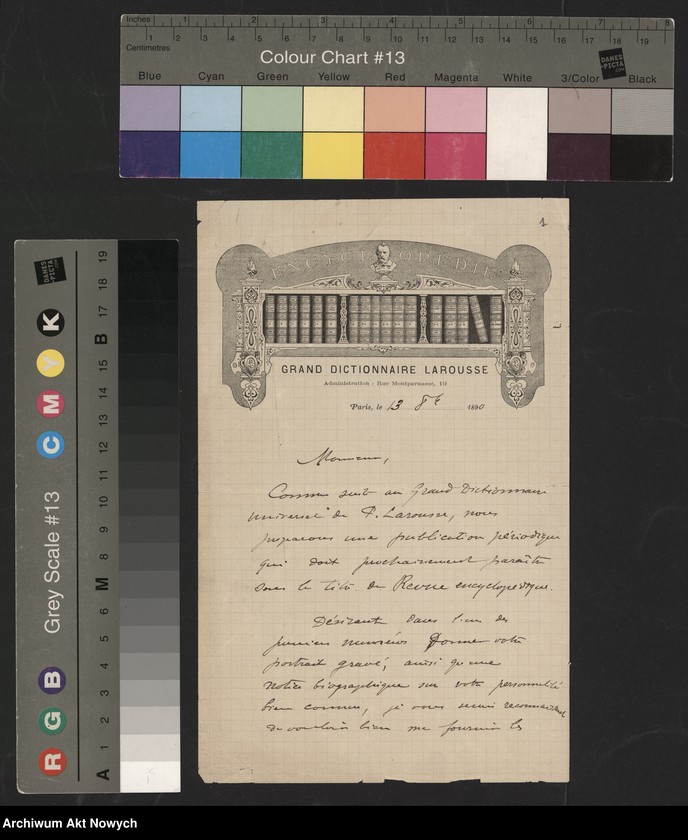 image.from.unit.number "Artykuły słowników biograficznych i encyklopedii. Korespondencja dla ustalenia danych biograficznych I. J. Paderewskiego"