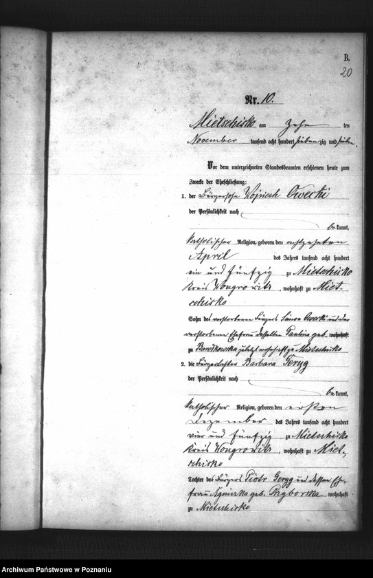 Obraz 20 z jednostki "Księga małżeństw"