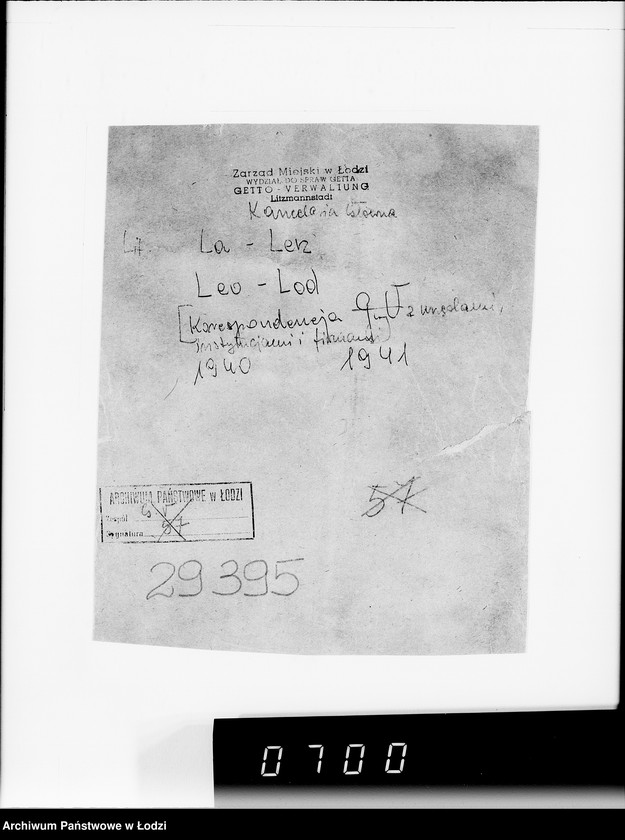 Obraz 5 z jednostki "[Korespondencja z urzędami, instytucjami i firmami] Lit.Lo-Lod."