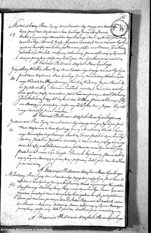 image.from.unit.number "Akta Umarłych Gminy Mirosławskiey na Rok 1822"