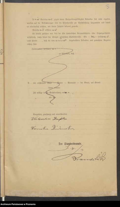 Obraz 5 z jednostki "Die von den Verlobten beigebrachten Urkunden zur Eheschliessung pro 1901. Vol II"