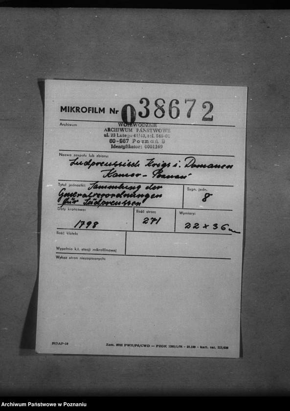 Obraz 2 z jednostki "Sammlung der Generalverordnungen für Südpreussen."